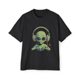 Alien Music Lover Graphic Tee-INNBLAC Fashion Apparel