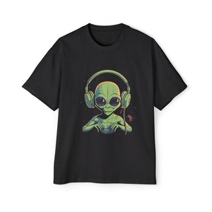 Alien Music Lover Graphic Tee-INNBLAC Fashion Apparel