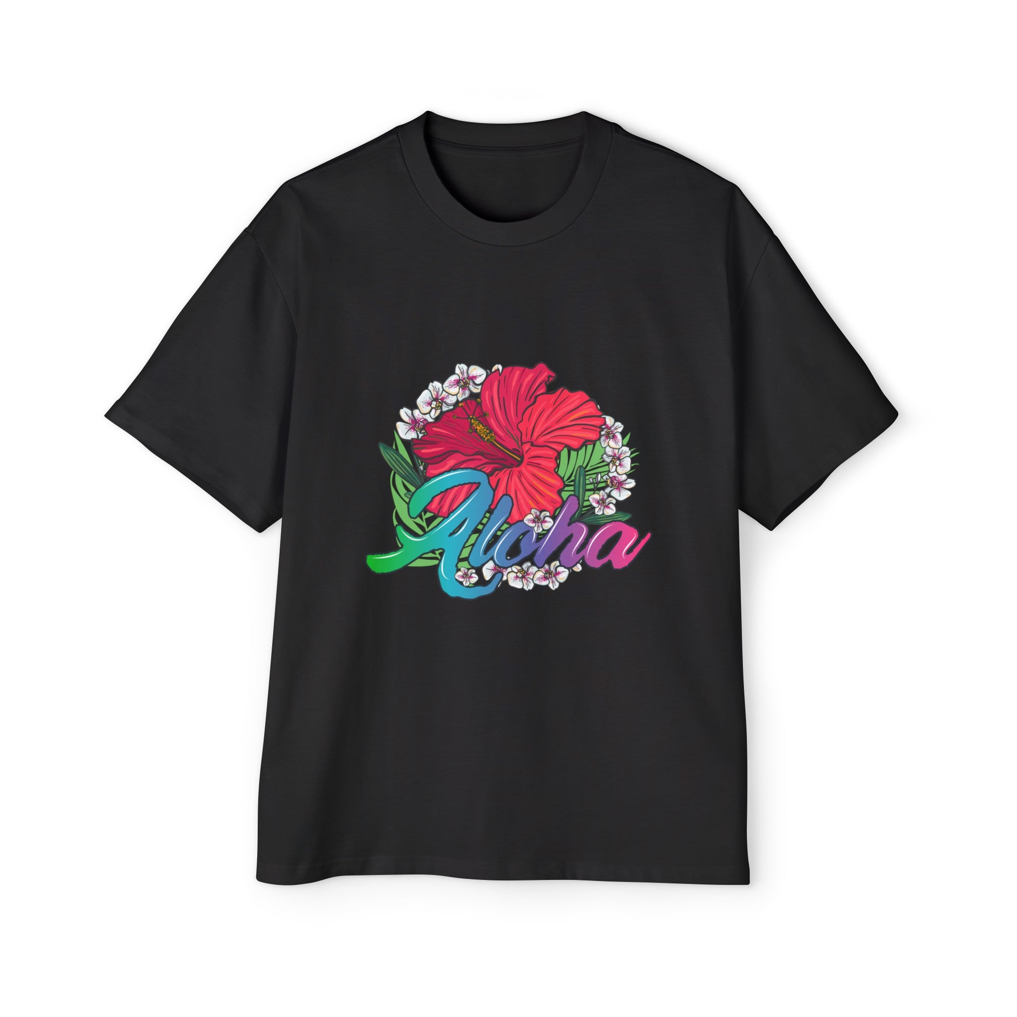 Aloha Hawaii Flower Graphic Tee-INNBLAC Fashion Apparel