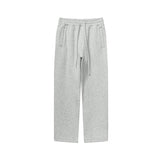 Solid Color Plush Lining Sweatpants-INNBLAC Fashion Apparel