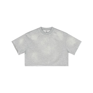 Heavyweight Washed Crop T Shirt-INNBLAC Fashion Apparel