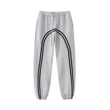 Arc Stripe Thick Baggy Joggers-INNBLAC Fashion Apparel