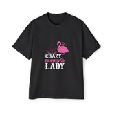 Crazy Flamingo Lady Graphic Tee-INNBLAC Fashion Apparel