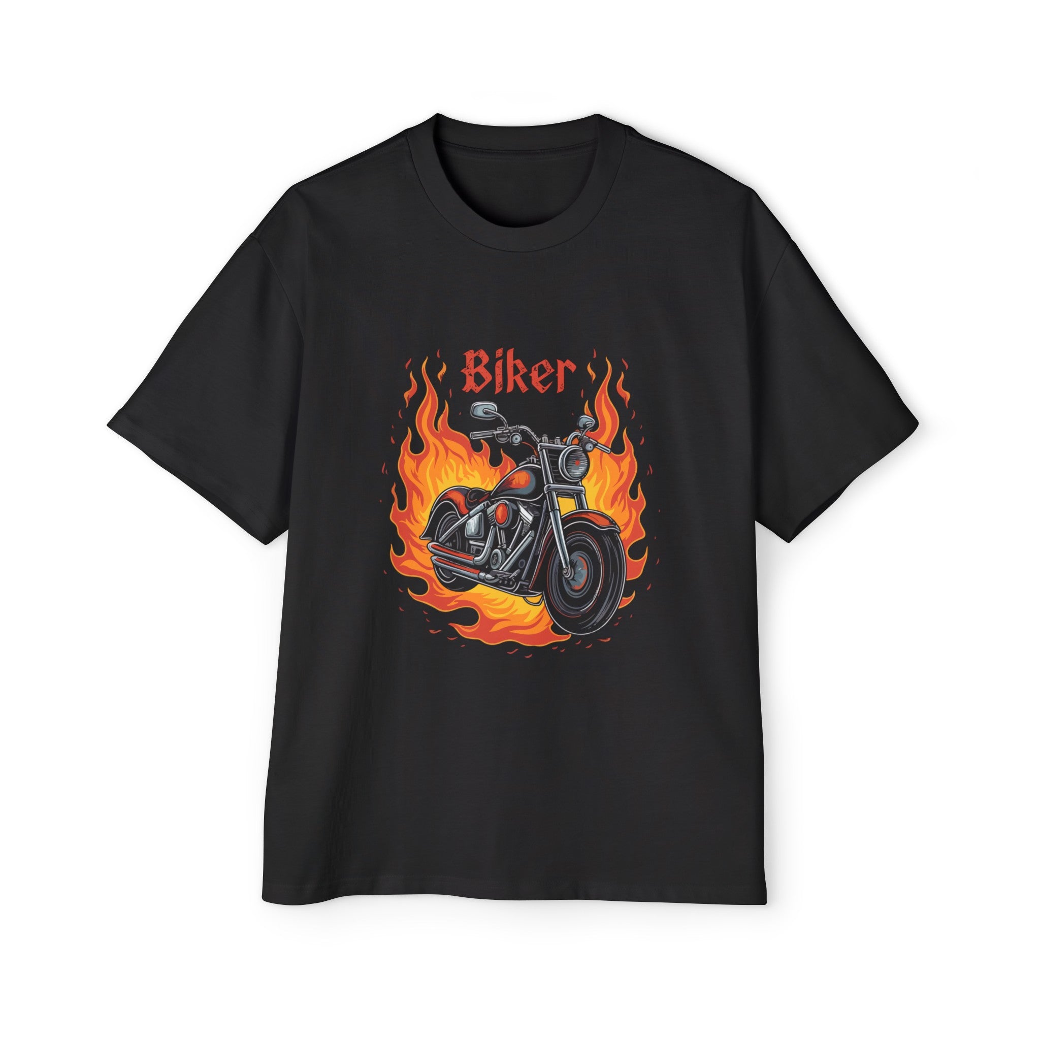 Bike On Fire Graphic Tee-INNBLAC Fashion Apparel