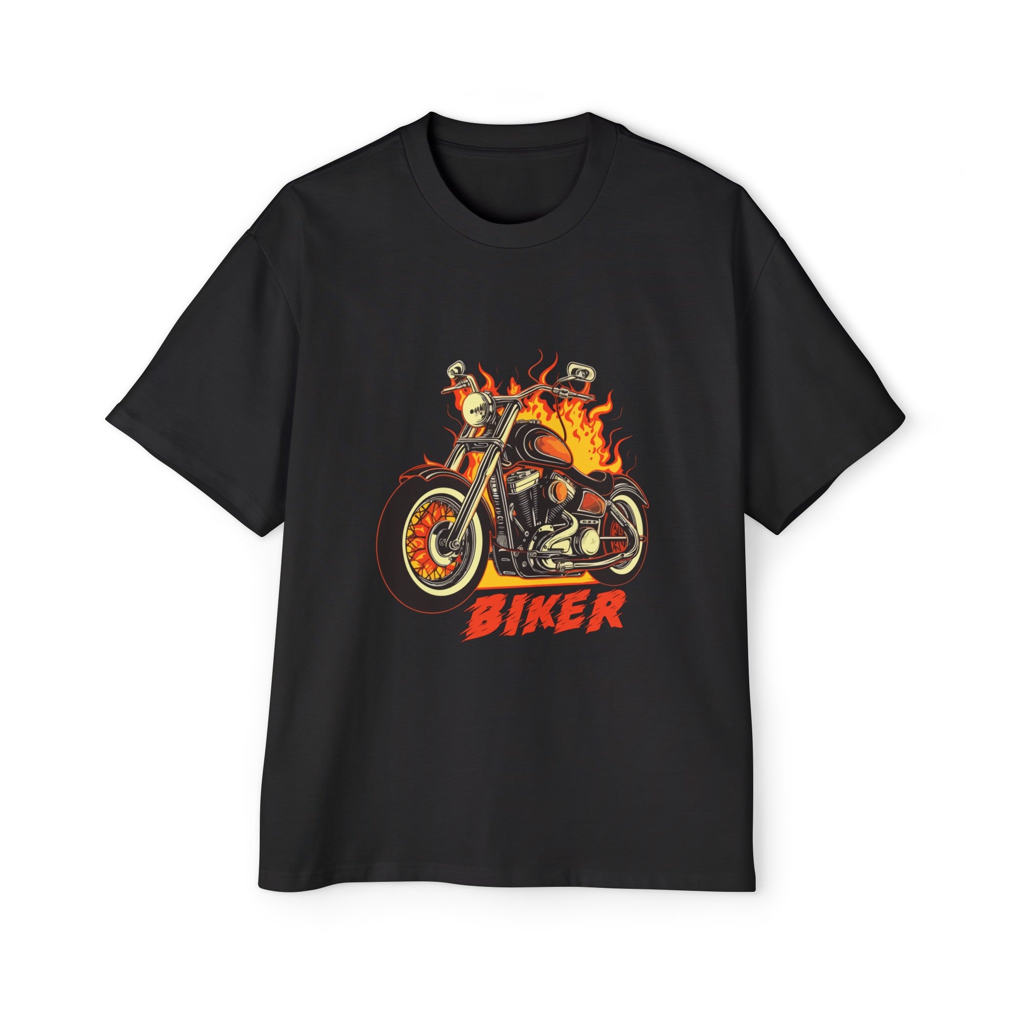 Bike On Fire Graphic Tee-INNBLAC Fashion Apparel