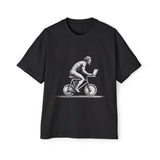 Ancient Human Riding Bicycle Graphic Tee-INNBLAC Fashion Apparel