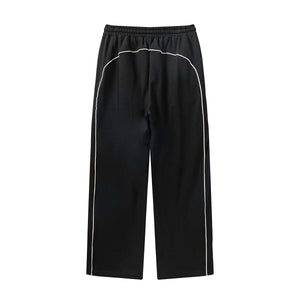 Contrast Arc Baggy Track Pants-INNBLAC Fashion Apparel