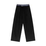 Double Waistband Baggy Trousers