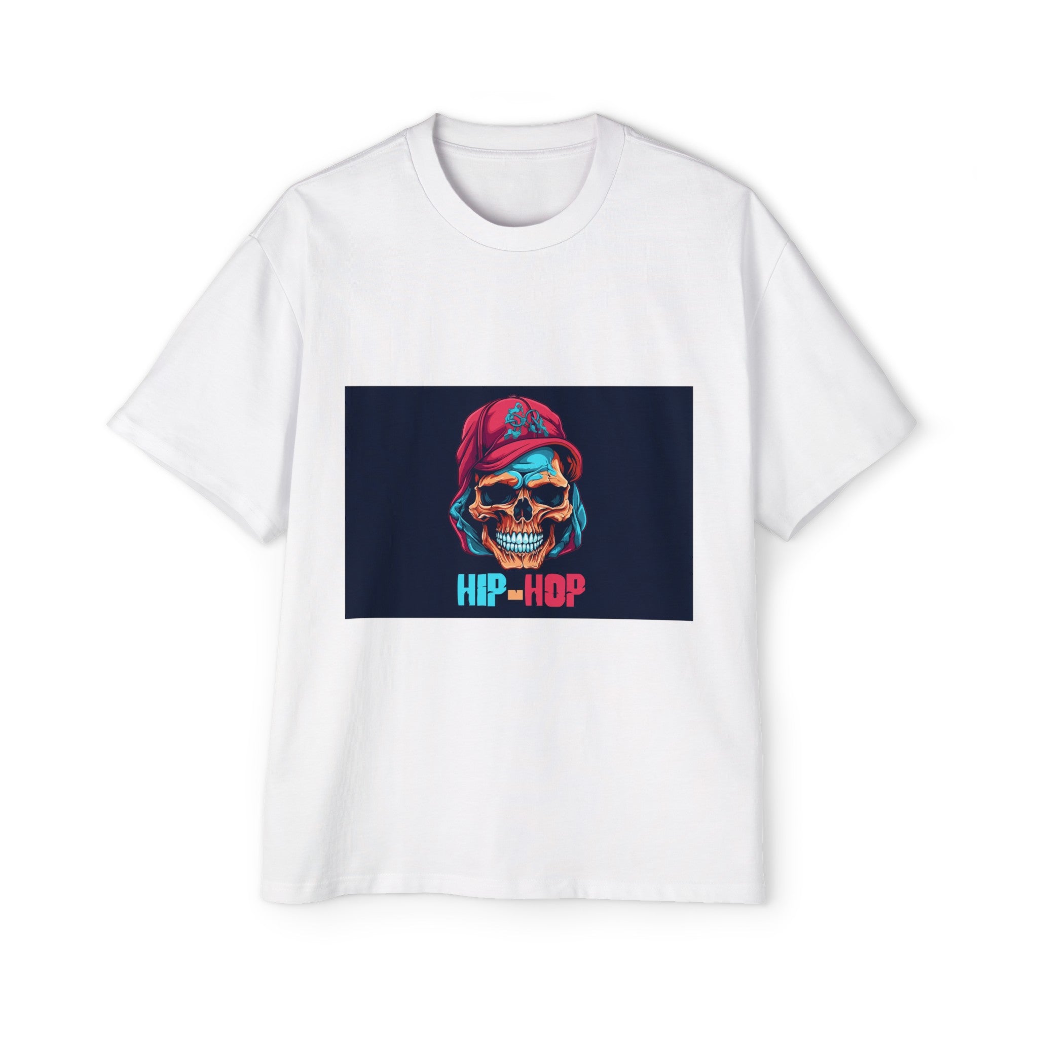 Colorful Hip Hop Skull Graphic Tee-INNBLAC Fashion Apparel