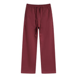 Solid Color Open Bottom Sweatpants-INNBLAC Fashion Apparel