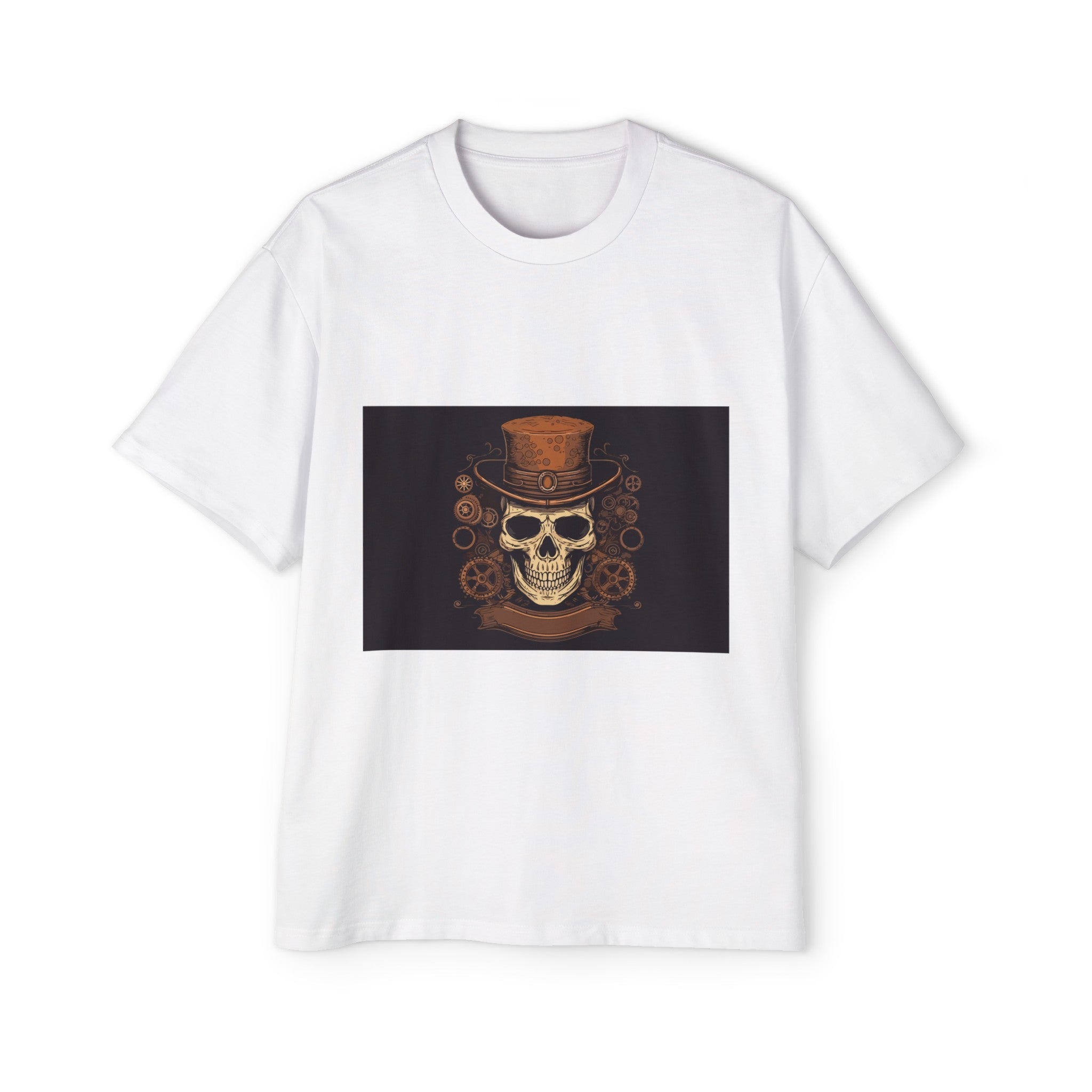 Steampunk Skull Vintage Graphic Tee-INNBLAC Fashion Apparel