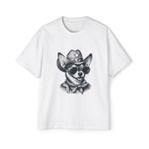 Cowboy Sheriff Chihuahua Graphic Tee-INNBLAC Fashion Apparel