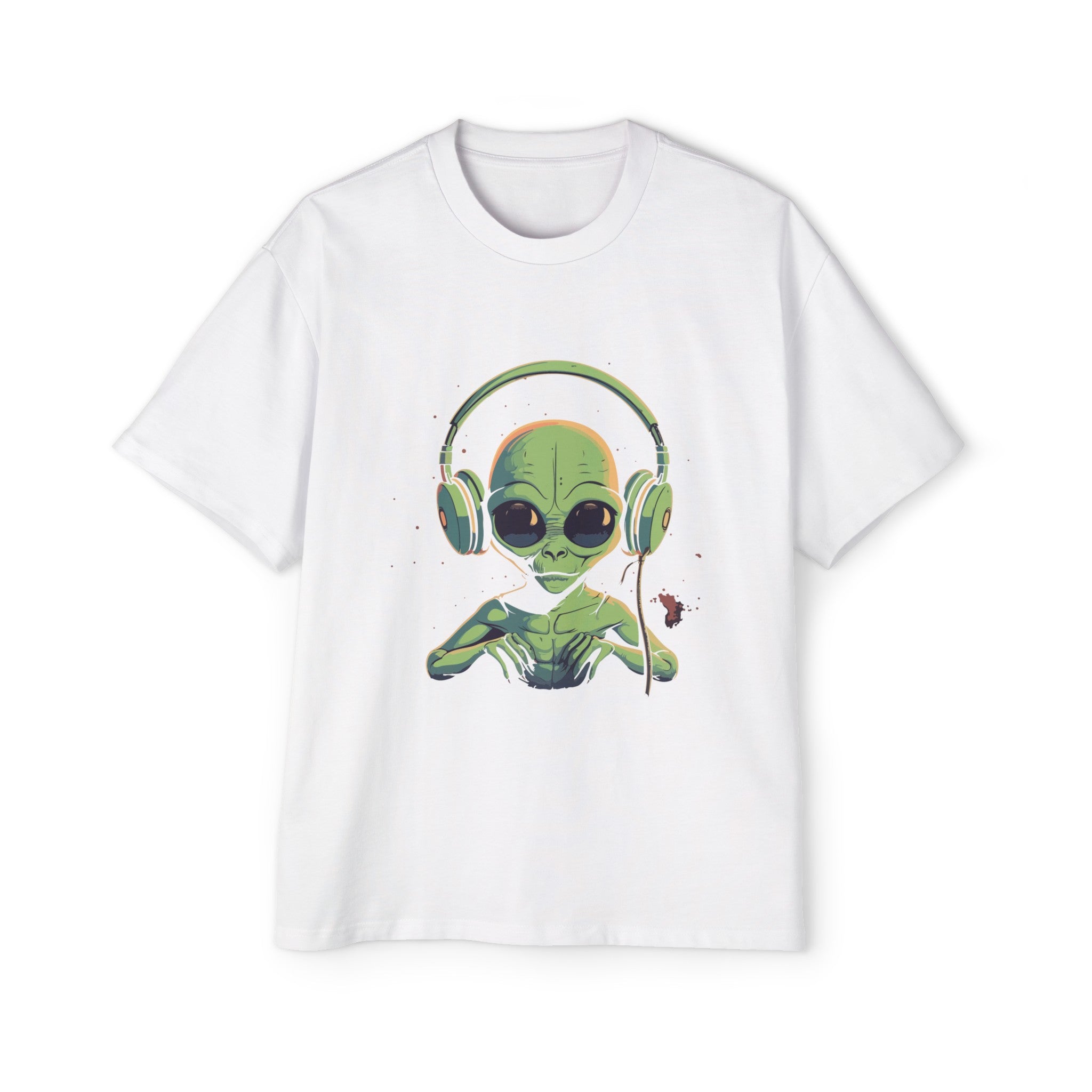 Alien Music Lover Graphic Tee-INNBLAC Fashion Apparel