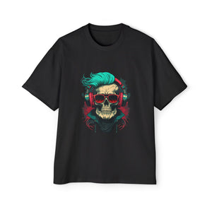 Skull With Headphones Vintage Graphic Tee-INNBLAC Fashion Apparel