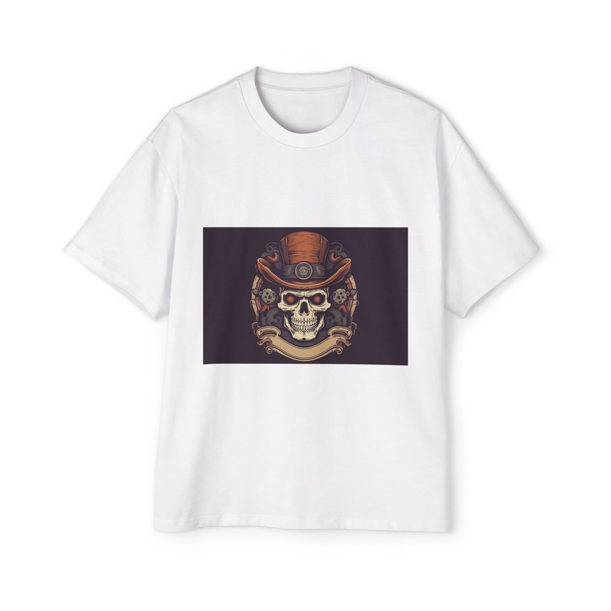 Steampunk Skull Vintage Graphic Tee-INNBLAC Fashion Apparel