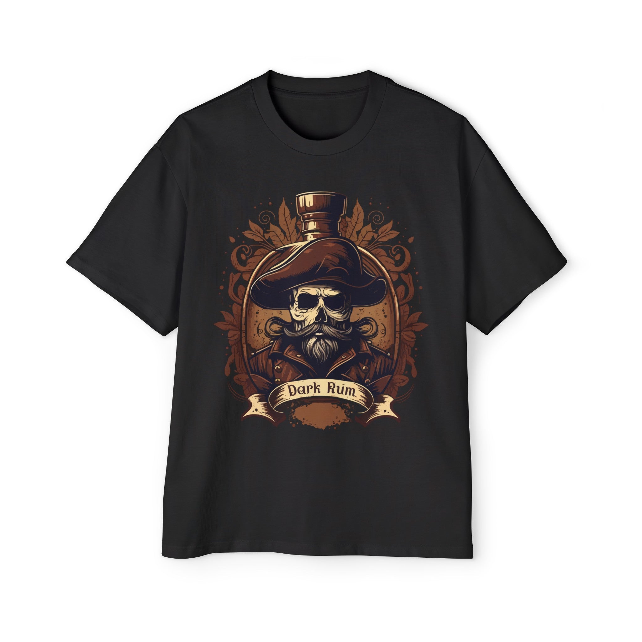 Skull Pirate Dark Rum Graphic Tee-INNBLAC Fashion Apparel