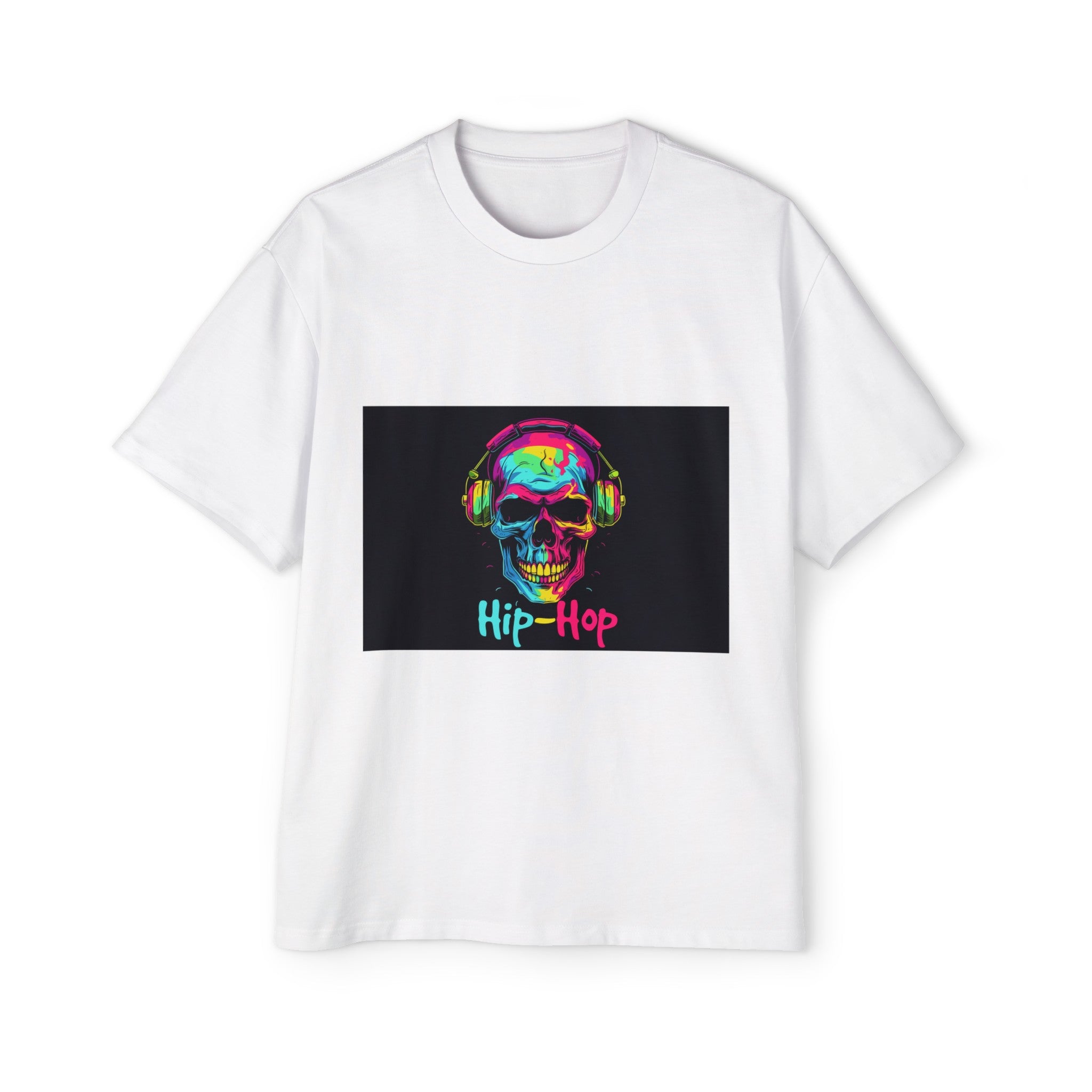 Colorful Hip Hop Skull Graphic Tee-INNBLAC Fashion Apparel