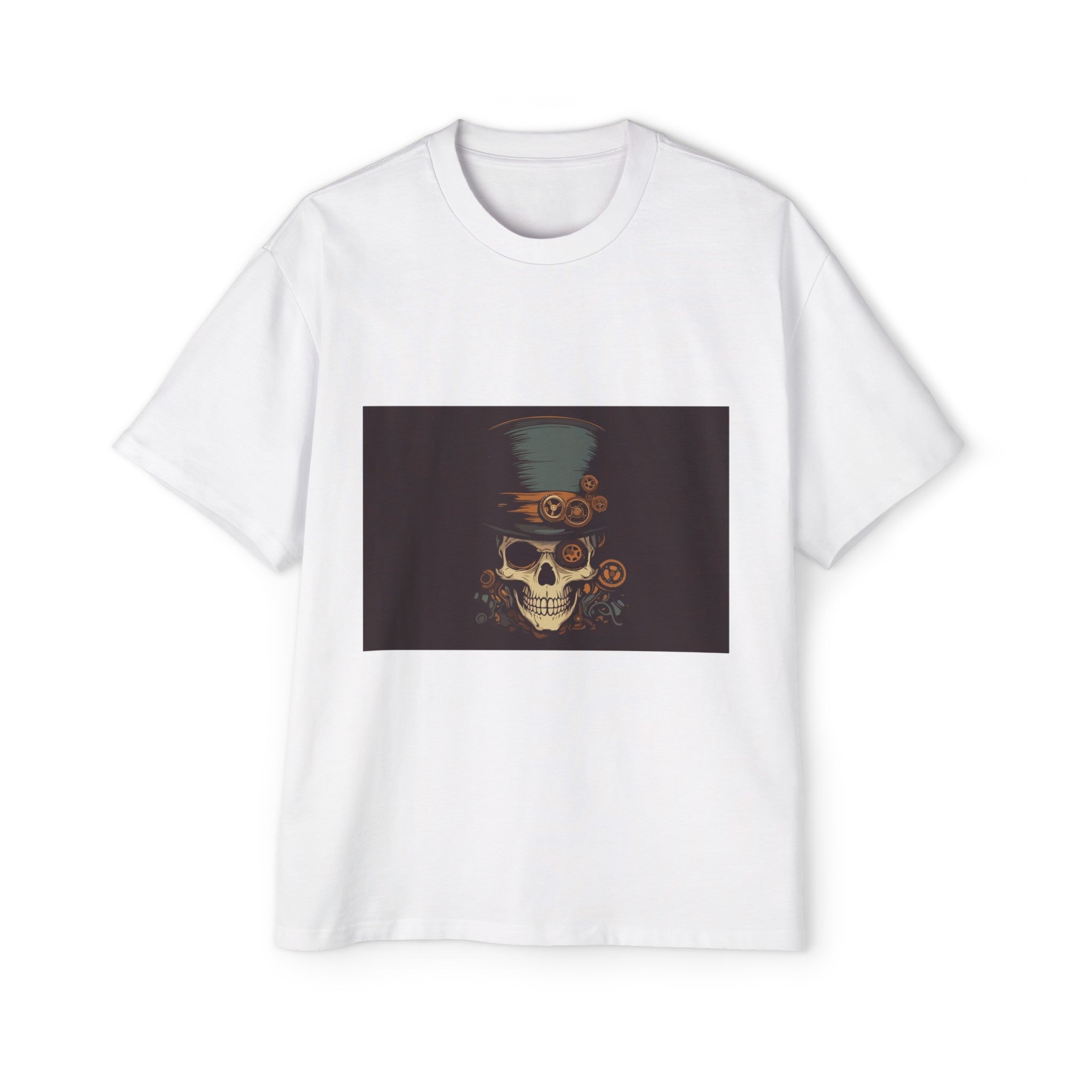 Steampunk Skull Vintage Graphic Tee-INNBLAC Fashion Apparel