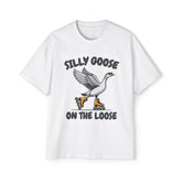 Goose Playing Retro Rollerblade Graphic Tee-INNBLAC Fashion Apparel