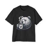 Bear With Hot Coffee Cup Graphic Tee-INNBLAC Fashion Apparel