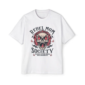 Rebel Mom Society Skull Graphic Tee-INNBLAC Fashion Apparel