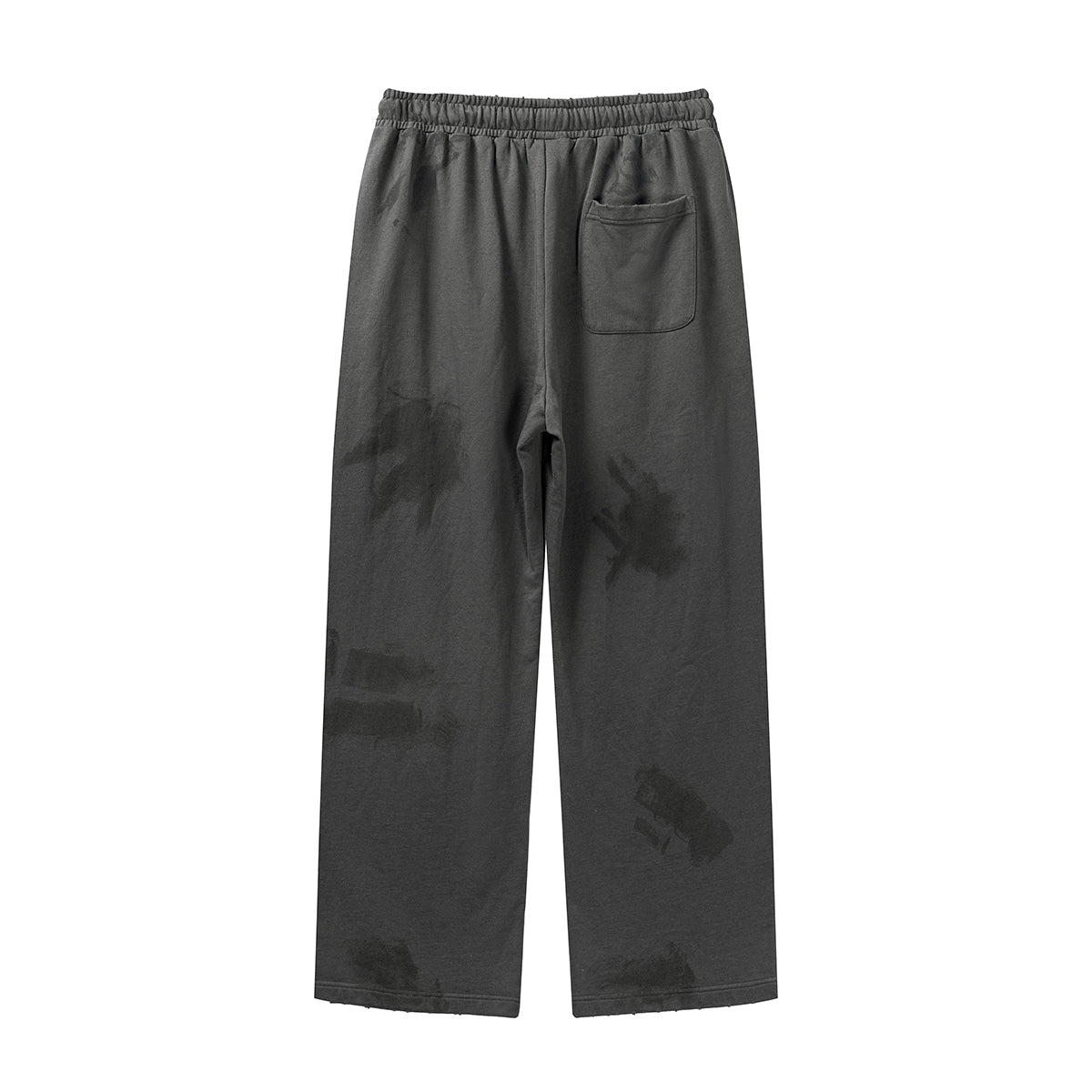 Drawstring Paint Distressed Trousers-INNBLAC Fashion Apparel