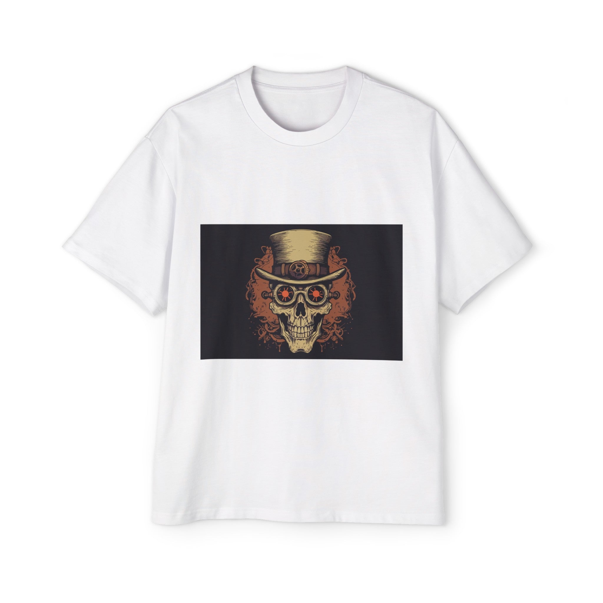 Steampunk Skull Vintage Graphic Tee-INNBLAC Fashion Apparel