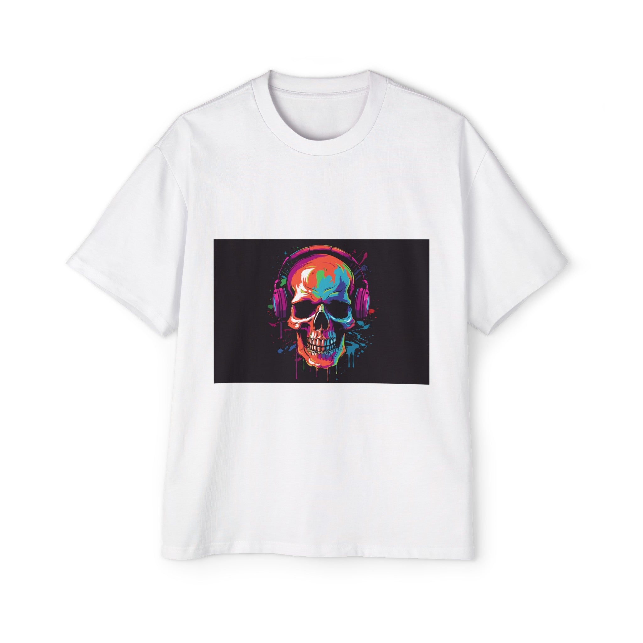 Colorful Hip Hop Skull Graphic Tee-INNBLAC Fashion Apparel