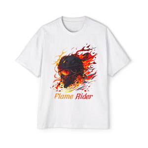 Skull Flame Rider Graphic Tee-INNBLAC Fashion Apparel