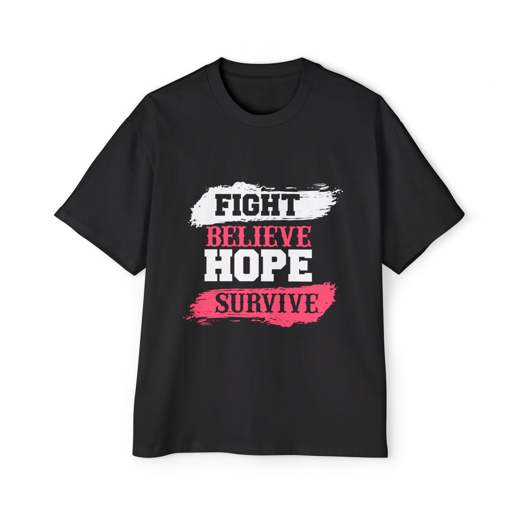 Fight Beleive Hope Survive Graphic Tee-INNBLAC Fashion Apparel