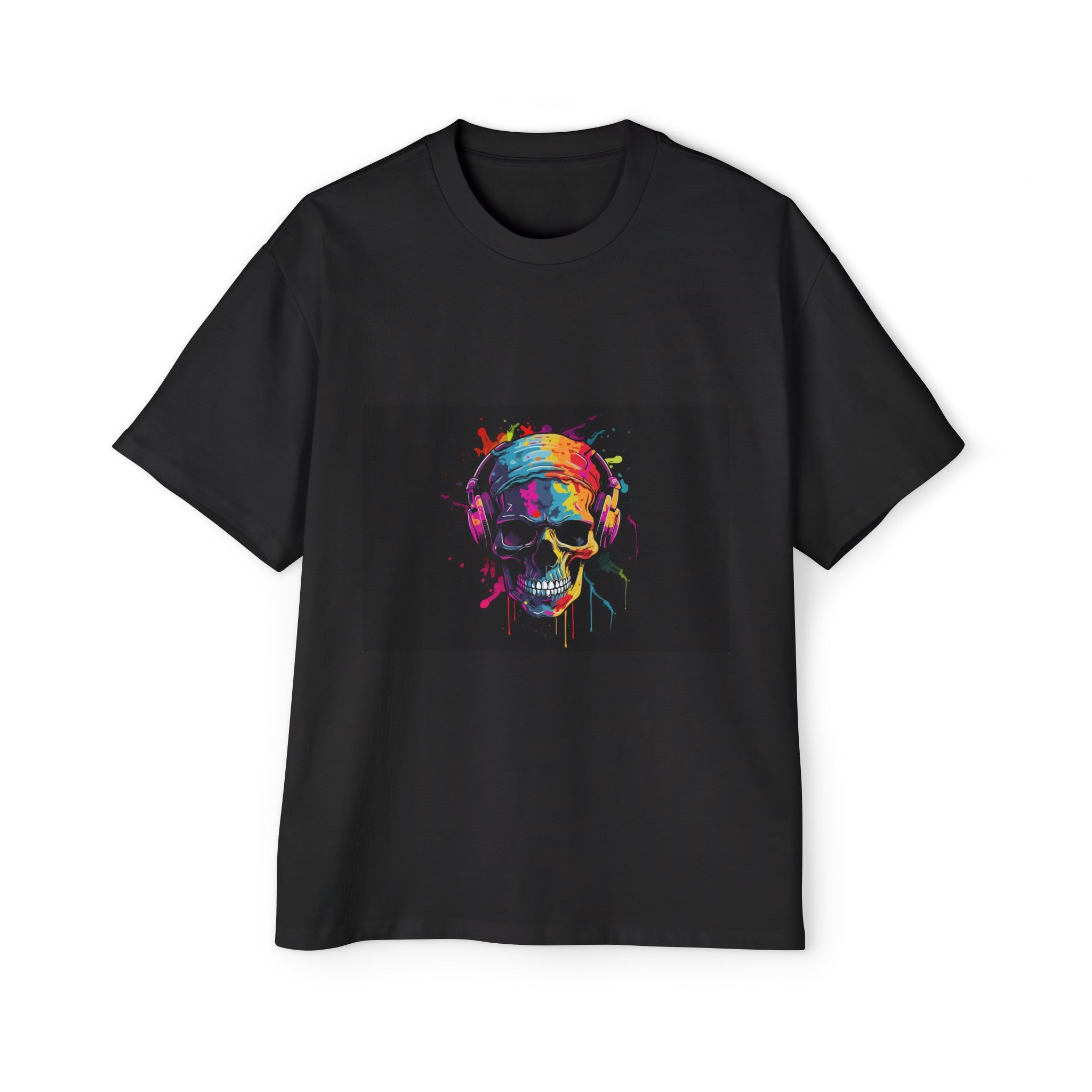 Colorful Hip Hop Skull Graphic Tee-INNBLAC Fashion Apparel