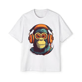 Monkey With Headphones Vintage Graphic Tee-INNBLAC Fashion Apparel