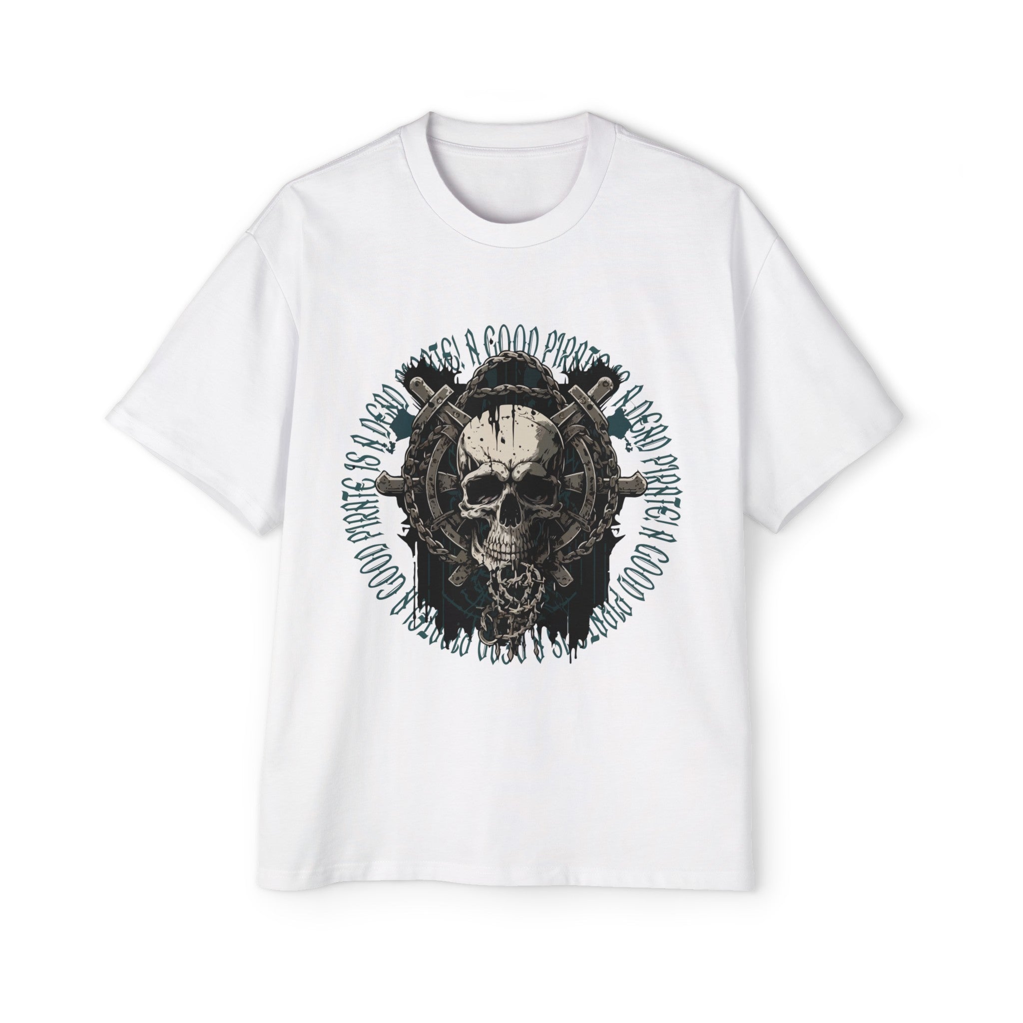 Skull Pirate Graphic Tee-INNBLAC Fashion Apparel