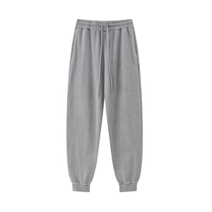 Vintage Washed Relaxed Tapered Joggers-INNBLAC Fashion Apparel