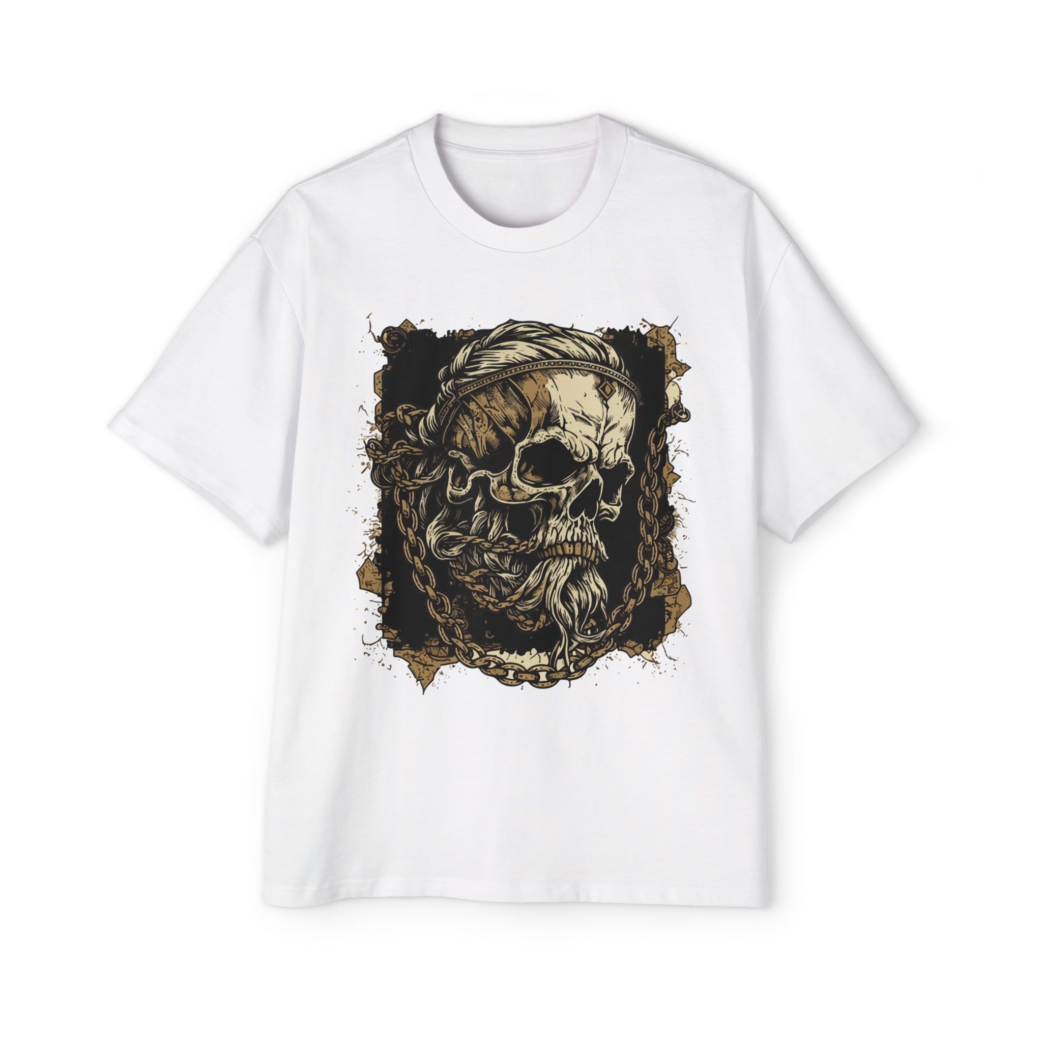 Skull Viking Graphic Tee-INNBLAC Fashion Apparel