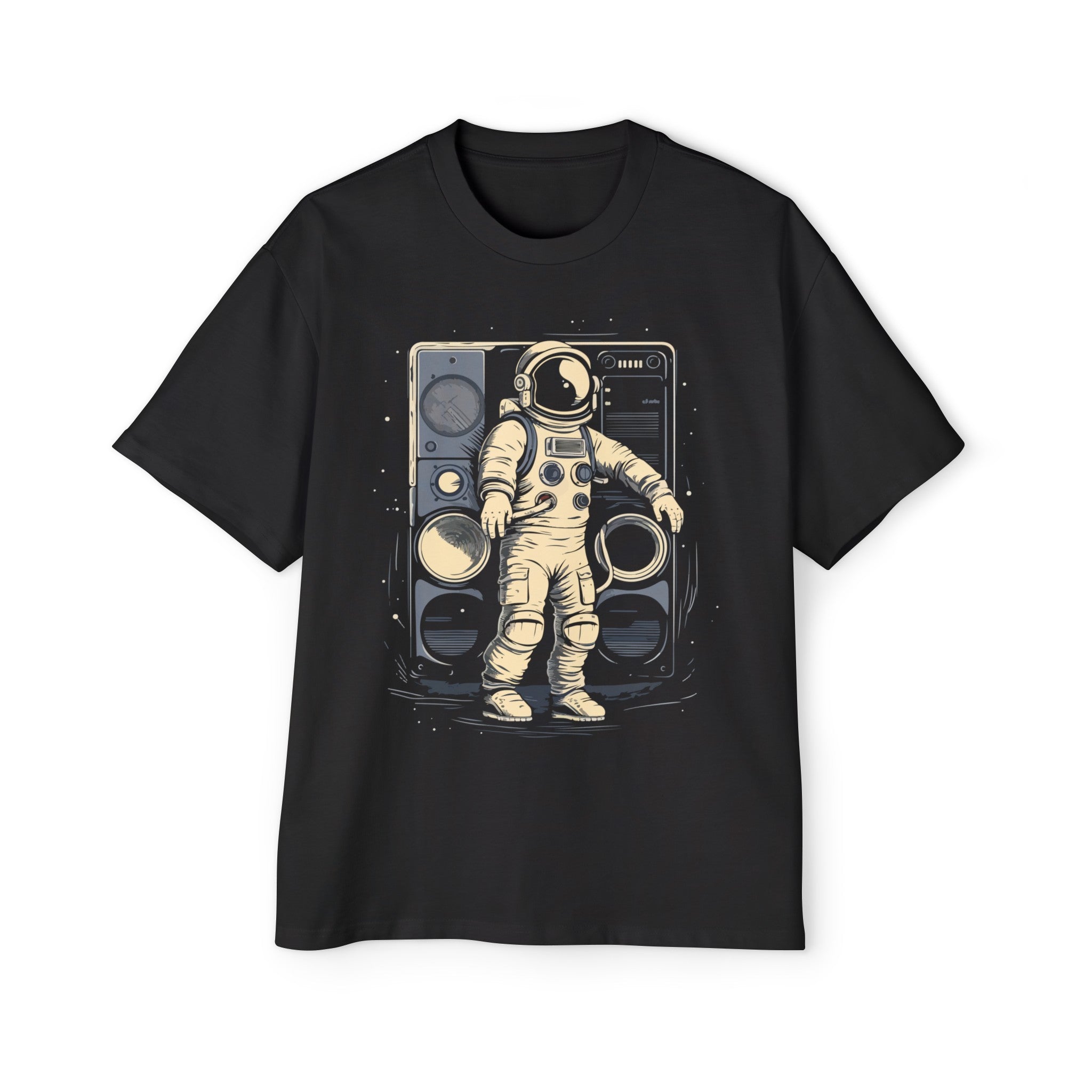 Astronaut Music Lover Graphic Tee-INNBLAC Fashion Apparel