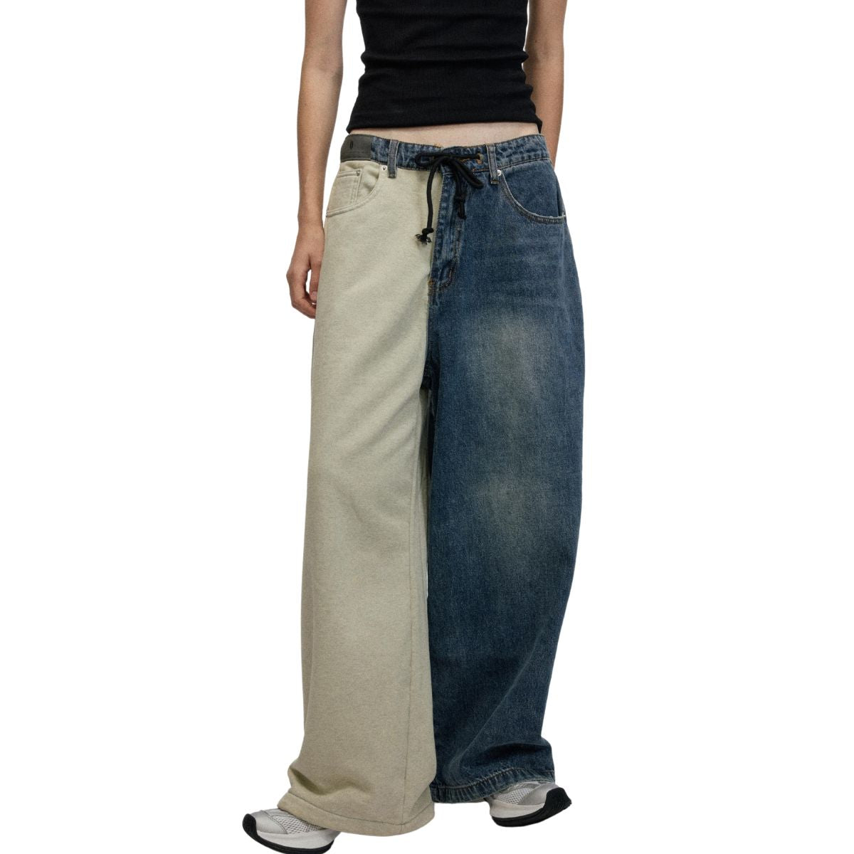 Bold Two-Tone Wash Jeans-INNBLAC Fashion Apparel