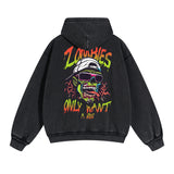 Zombies Graphic Double Slider Zip Hoodie-INNBLAC Fashion Apparel