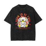 Teddy Bear Urban Streetwear Illustration Tee-INNBLAC Fashion Apparel