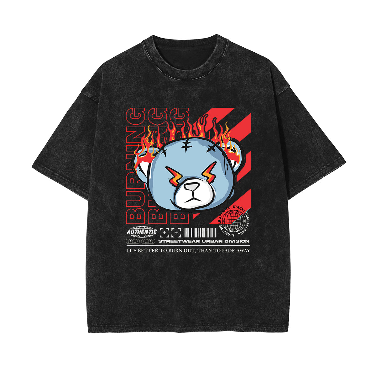 Bear Doll Streetwear Graffiti Tee-INNBLAC Fashion Apparel