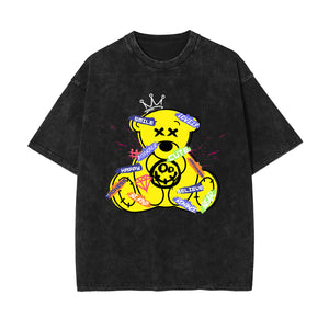 Teddy Bear Urban Streetwear Illustration Tee-INNBLAC Fashion Apparel