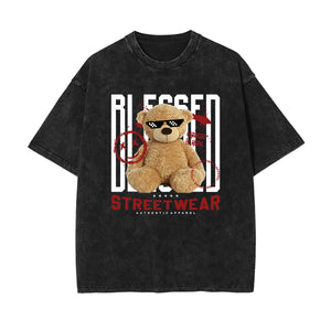 Cute Teddy Bear Urban Streetwear Tee-INNBLAC Fashion Apparel