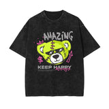 Bear Doll Streetwear Graffiti Tee-INNBLAC Fashion Apparel