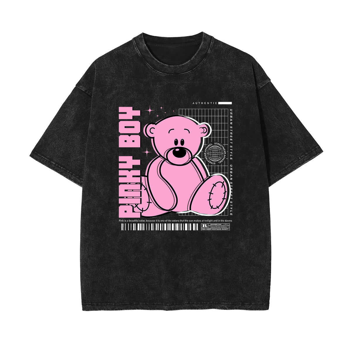 Teddy Bear Urban Streetwear Illustration Tee-INNBLAC Fashion Apparel