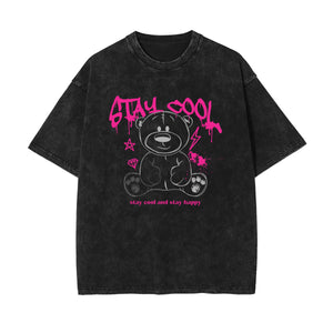 Bear Doll Urban Streetwear Graffiti Tee-INNBLAC Fashion Apparel