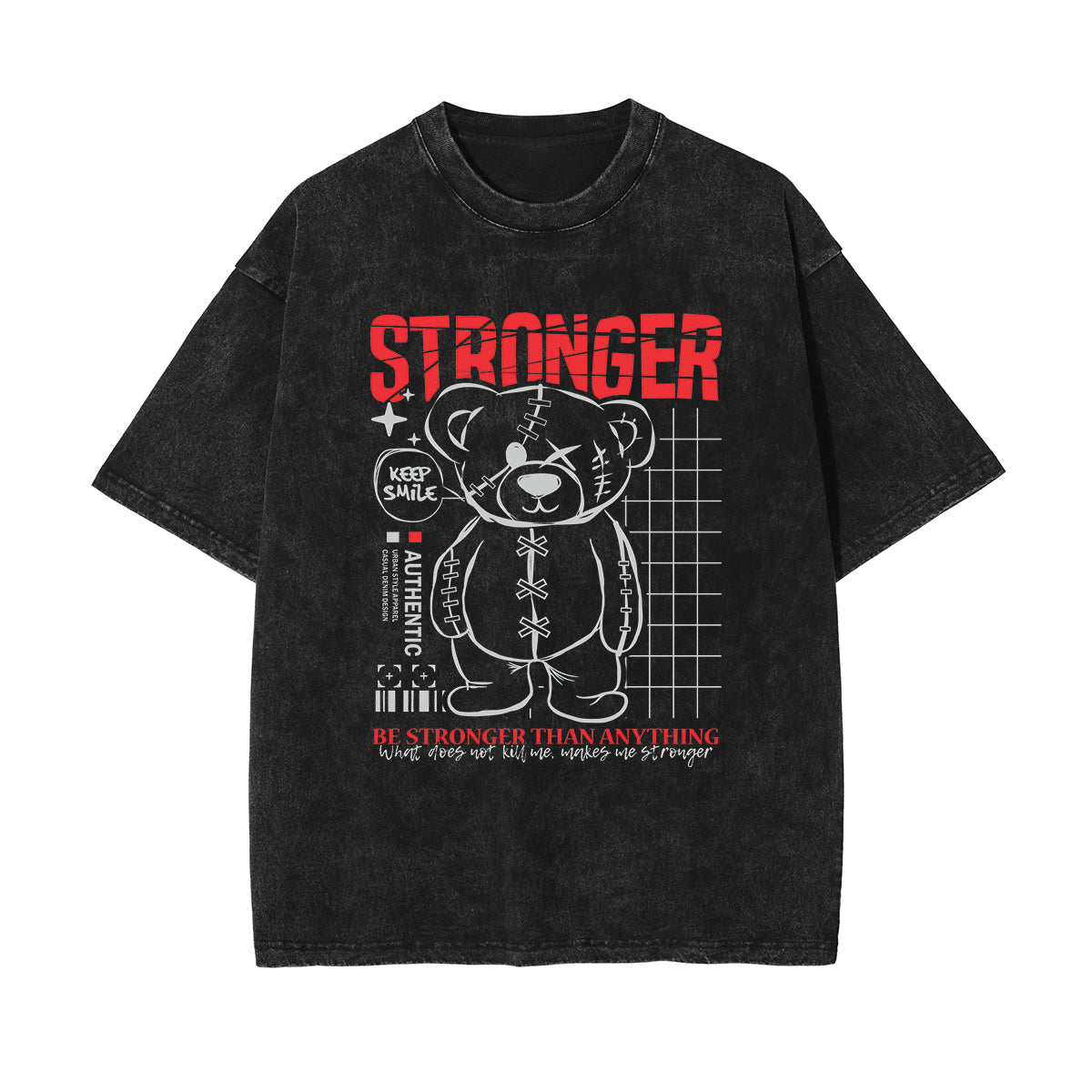 Bear Doll Urban Streetwear Graffiti Tee-INNBLAC Fashion Apparel