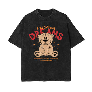 Teddy Bear Urban Streetwear Illustration Tee-INNBLAC Fashion Apparel