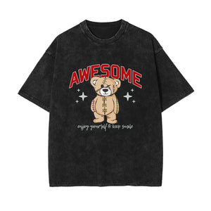 Teddy Bear Urban Streetwear Illustration Tee-INNBLAC Fashion Apparel