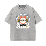 Retro Cartoon Character Graphic Tee-INNBLAC Fashion Apparel