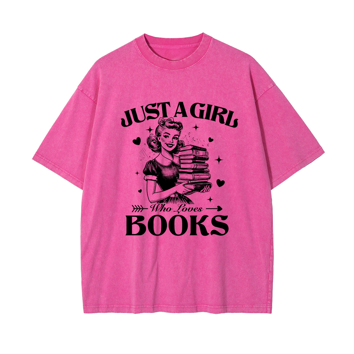 Retro Lady Reading Graphic Tee-INNBLAC Fashion Apparel